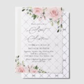 Blush Flowers, Pink Flowers, Greenery, Sweet 16 Vellum Uitnodigingen (Offset (Uitnodiging))