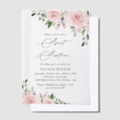 Blush Flowers, Pink Flowers, Greenery, Sweet 16 Vellum Uitnodigingen (Offset)