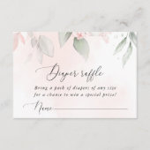 Blush Flowers, roze bloemen, Boho, luieraffle Informatiekaartje (Voorkant)