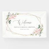 Blush Flowers, Roze Flowers, Boho, Bridal Welcome Spandoek (Horizontaal)