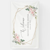 Blush Flowers, Roze Flowers, Boho, Bridal Welcome Spandoek (Verticaal)