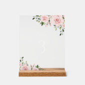 Blush Flowers, Roze Flowers, Boho, Table Numbers Acryl Bord (Voorkant)