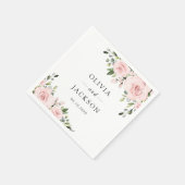 Blush Flowers, Roze Flowers, Greenery, Wedding Servet (Hoek)