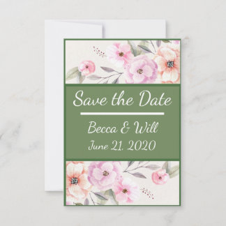  Blush Flowers Save The Date
