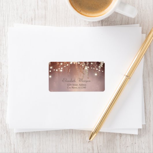 Blush Flowers String Lights Etiket (Insitu)