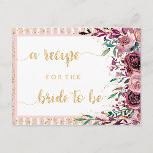 Blush Flowers Stripes Vrijgezellenfeest Recept Kaa Briefkaart