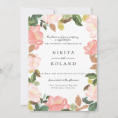 Blush Garden Floral Faire-part de mariage (Devant)