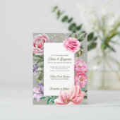 Blush Garden Romantic Floral Wedding Invitation (Debout devant)