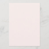 Blush Garden Spring repesal Dinner Invite Menu (Achterkant)