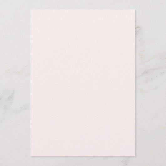 Blush Garden Spring repesal Dinner Invite Menu (Achterkant)