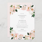 Blush Garden Spring repesal Dinner Invite Menu (Voorkant / Achterkant)
