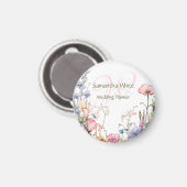 Blush Garden Watercolor Personalized Magneet (Voorkant / Achterkant)