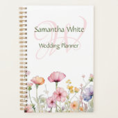 Blush Garden Watercolor Personalized Planner (Devant)