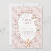 Blush Gingham Kerstmis Kaart (Voorkant)