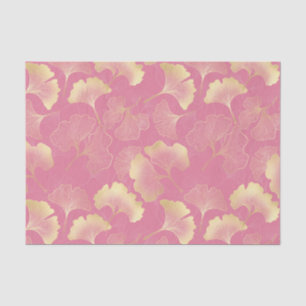 Blush Ginkgo Luxe – Gouden botanische afbeelding o Tissuepapier