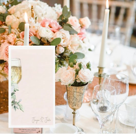 Blush Glas Champagne Persoonlijk Servet