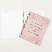 Blush Glitter Boss Lady CEO op persoonlijke titel  Planner (Display)