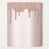 Blush Glitter Drip Metallic boss Lady Annual Planner (Achterkant)