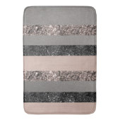 Blush Glitter Glam Stripes #1 #shiny Badmat (Voorkant Verticaal)