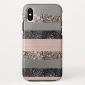 Blush Glitter Glam Stripes #1 #shiny Case-Mate iPhone Case (Achterkant)