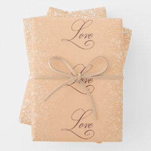 Blush Glitter Gradient Kleur FFCBA1 Inpakpapier Vel