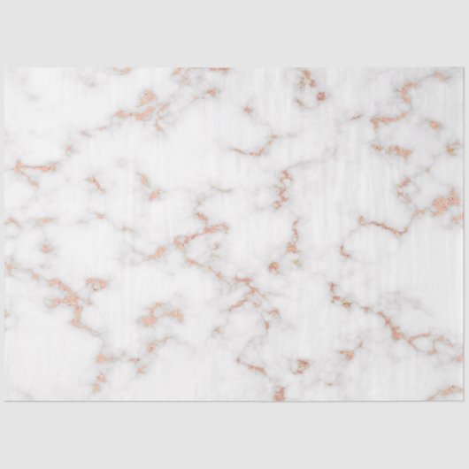 Blush Glitter Pink White Marble Modern Tissuepapier (Voorkant)