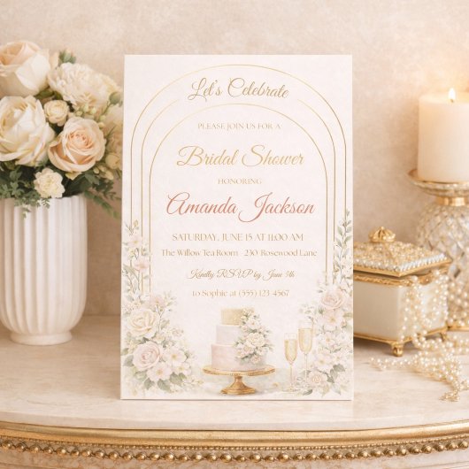 Blush Gold Arch Chic Invitation