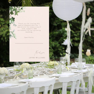 Blush & Gold Bericht Ivy Vrijgezellenfeest Bedankt Kaart