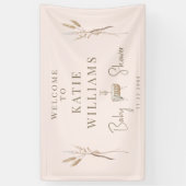 Blush & Gold Boho Baby shower Welkomstbord Banner (Verticaal)