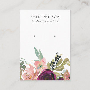 BLUSH GOLD BORDEAUX ROOS BLOEMENOORBEL DISPLAY VISITEKAARTJE