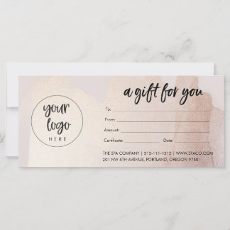 Blush Gold Business Cadeaubon met Logo