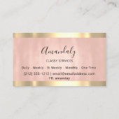 Blush Gold-chassis elegant professioneel modern Visitekaartje (Achterkant)
