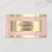 Blush Gold-chassis elegant professioneel modern Visitekaartje (Voorkant)