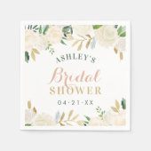 Blush Gold en Green Floral Wedding Vrijgezellenfee Servet (Voorkant)