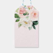 Blush Gold Floral Swan Princess Birthday Favors Cadeaulabel (Achterkant)