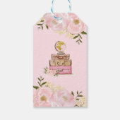 Blush Gold Flower Reizen van Miss naar Mrs Favor Cadeaulabel (Achterkant)