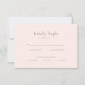 Blush Gold Foliage Wedding Response Kaart (Voorkant)