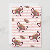 Blush & Gold Fox Princess Baby shower Kaart (Achterkant)