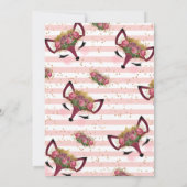 Blush & Gold Fox Princess Birthday Kaart (Achterkant)