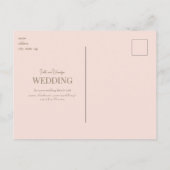 Blush & Gold Glam Bruiloft Save the Date Briefkaart (Achterkant)