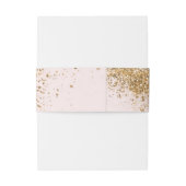 Blush Gold Glitter Sparkle Elegant Wedding Uitnodigingen Wikkel (Achterkant Voorbeeld)