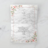 Blush Gold Greenery Dusty Pink Floral Hartelijk da Kaart (Binnen)