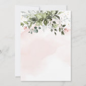 Blush Gold Greenery Succulent Dusty Blue Wedding Kaart (Achterkant)