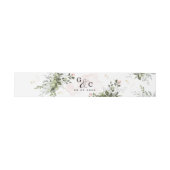 Blush Gold Greenery Succulent Dusty Blue Wedding Uitnodigingen Wikkel (Vlak)
