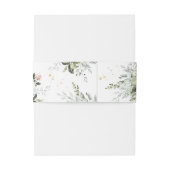 Blush Gold Greenery Succulent Dusty Blue Wedding Uitnodigingen Wikkel (Achterkant Voorbeeld)