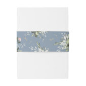 Blush Gold Greenery Succulent Dusty Blue Wedding Uitnodigingen Wikkel (Achterkant Voorbeeld)