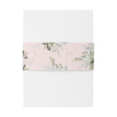 Blush Gold Greenery Succulent Dusty Blue Wedding Uitnodigingen Wikkel (Achterkant Voorbeeld)