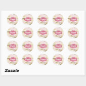 Blush & Gold Lip Dank u Sticker (Vel)