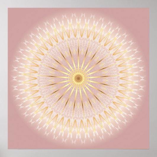 Blush Gold Mandala Poster (Voorkant)