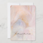 Blush & Gold Marble Uitnodiging voor een bruiloft (Achterkant)